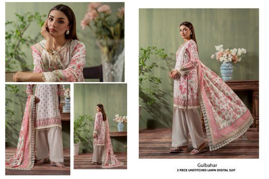 Mausummery Collections - Gulbahar - Off White Pink