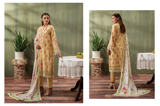 Mausummery Collections - Gul-e-Nargis - Mustard Yellow