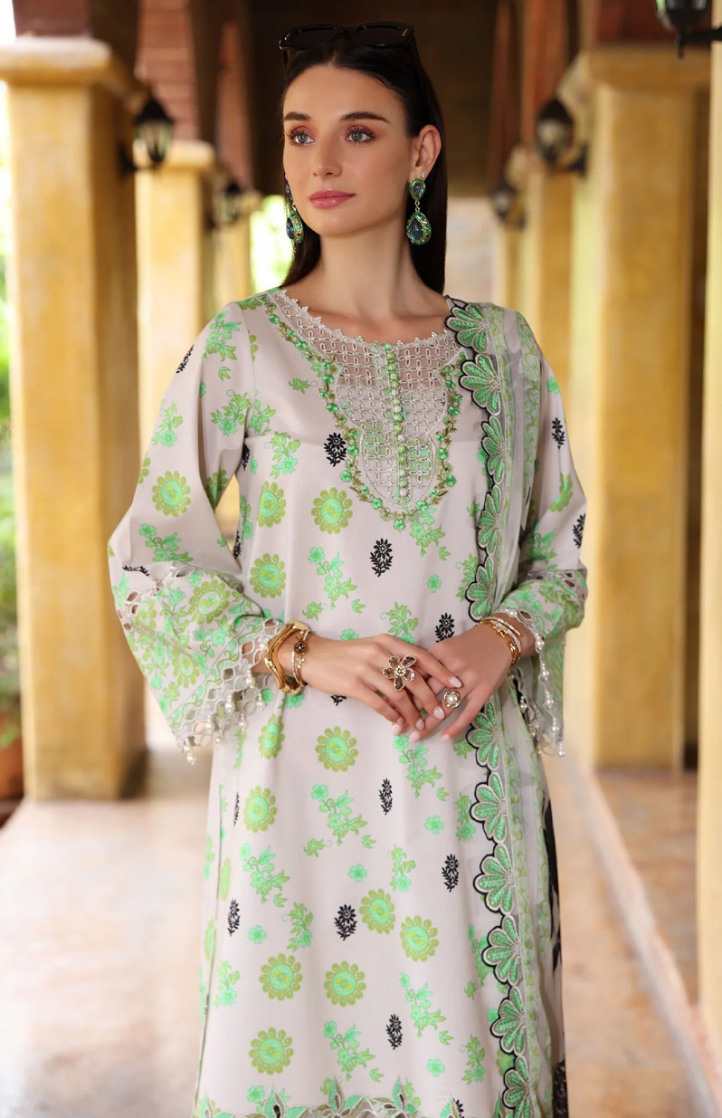 Charizma Premium Lawn 3 Piece Unstitched Suit – Light Green